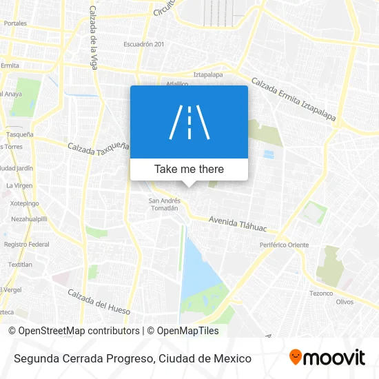 Segunda Cerrada Progreso map