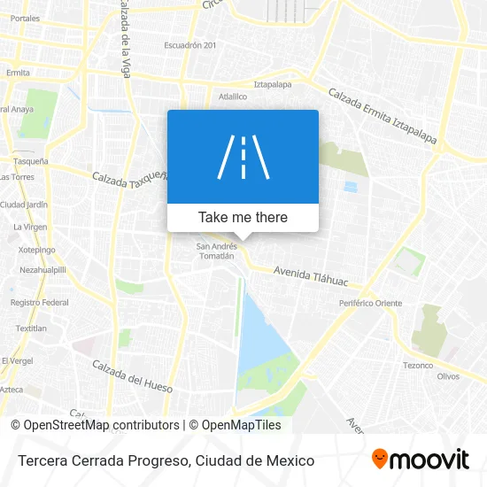 Tercera Cerrada Progreso map
