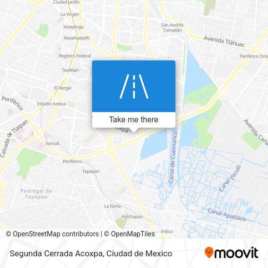 Segunda Cerrada Acoxpa map
