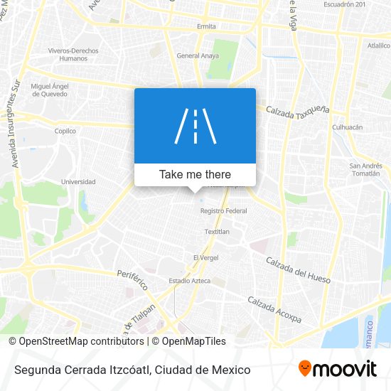 Mapa de Segunda Cerrada Itzcóatl