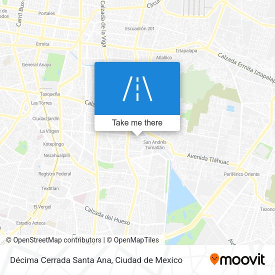 Décima Cerrada Santa Ana map