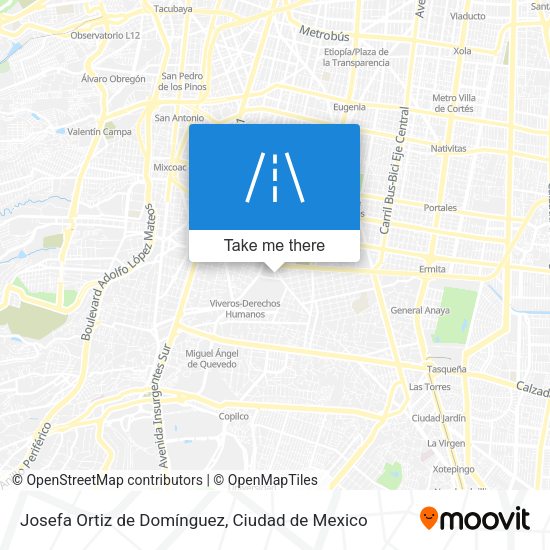 Mapa de Josefa Ortiz de Domínguez