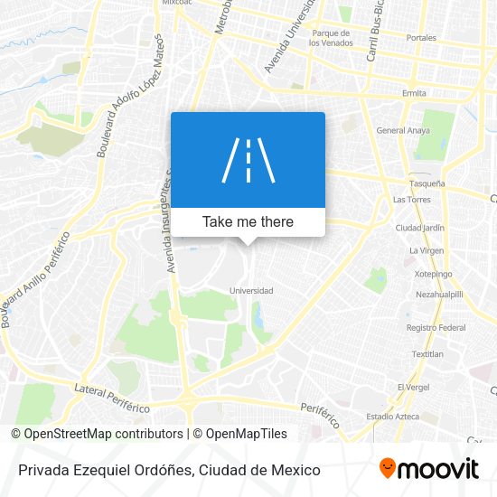 Mapa de Privada Ezequiel Ordóñes