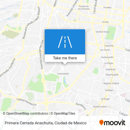 Primera Cerrada Anachuita map