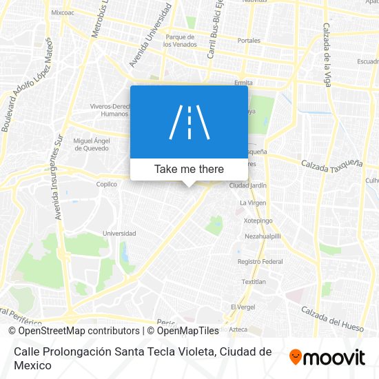 Calle Prolongación Santa Tecla Violeta map