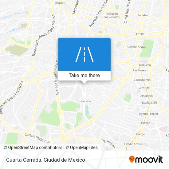 Cuarta Cerrada map