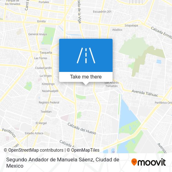 Segundo Andador de Manuela Sáenz map