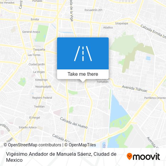 Vigésimo Andador de Manuela Sáenz map