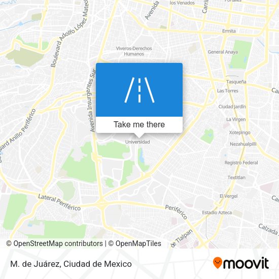 M. de Juárez map