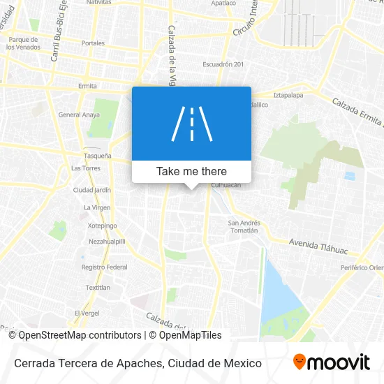 Cerrada Tercera de Apaches map