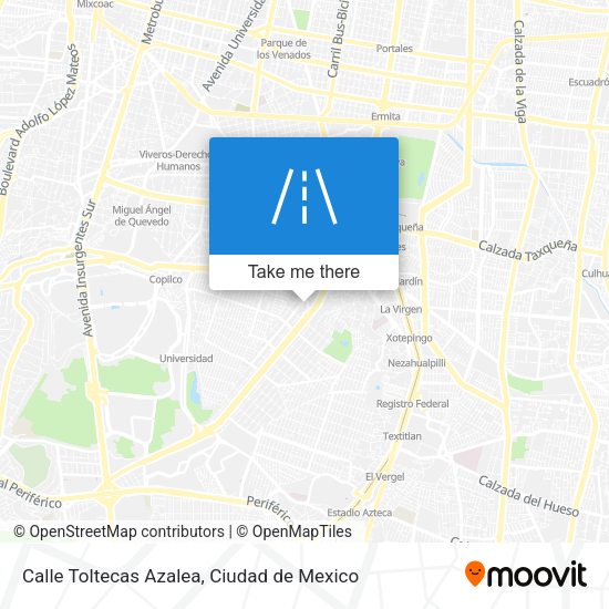 Mapa de Calle Toltecas Azalea