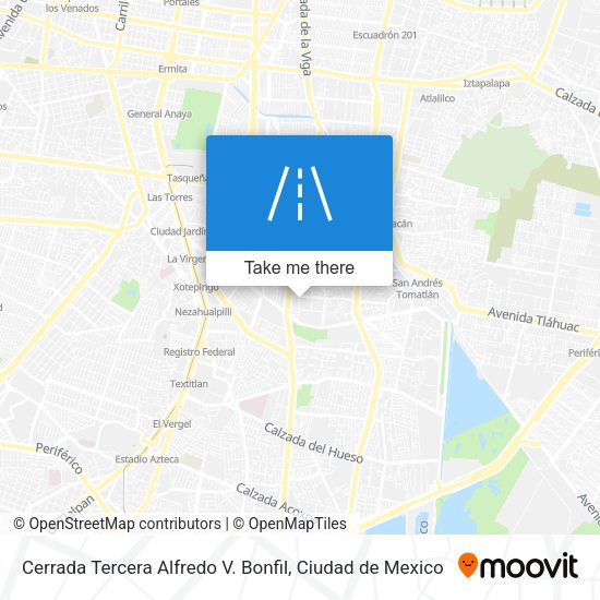 Cerrada Tercera Alfredo V. Bonfil map