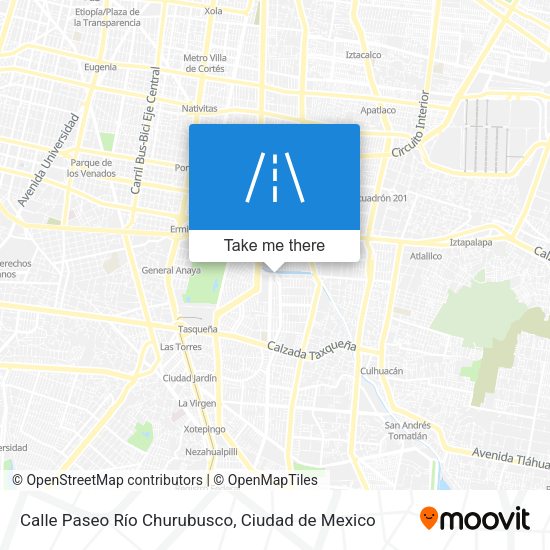 Mapa de Calle Paseo Río Churubusco