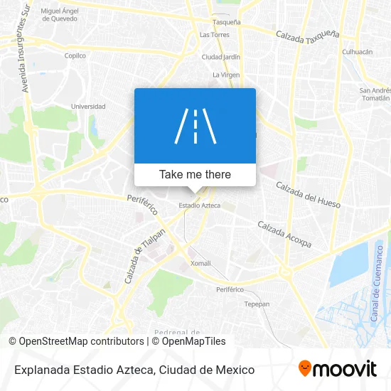 Explanada Estadio Azteca map