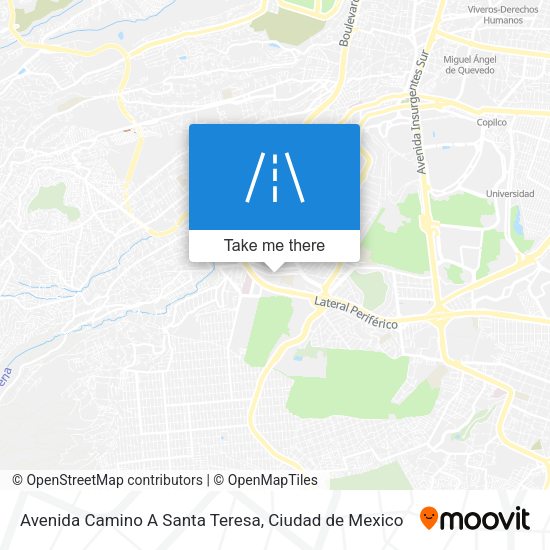 Avenida Camino A Santa Teresa map