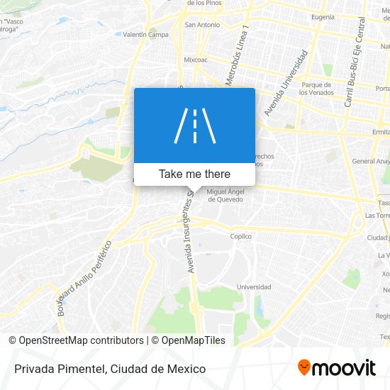 Privada Pimentel map