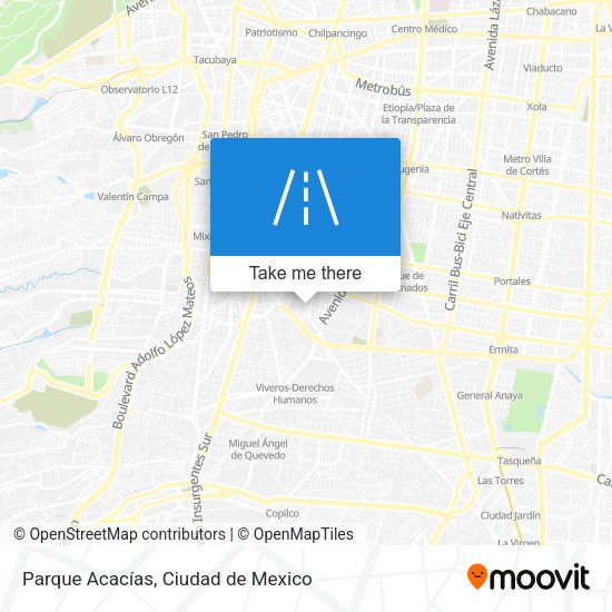 Parque Acacías map