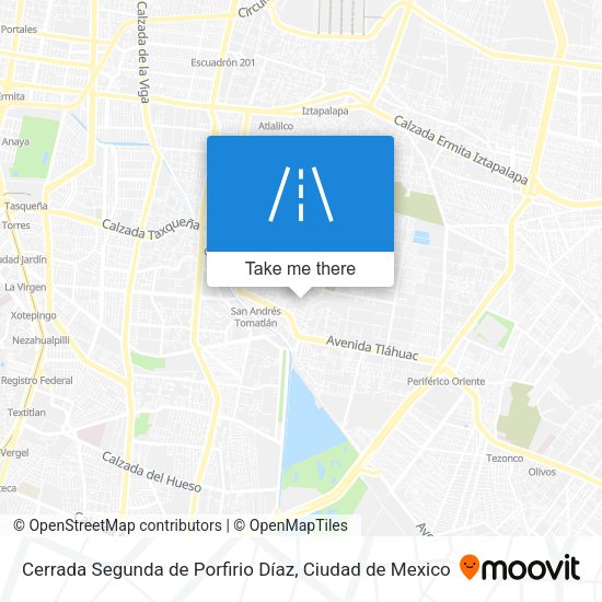 Mapa de Cerrada Segunda de Porfirio Díaz