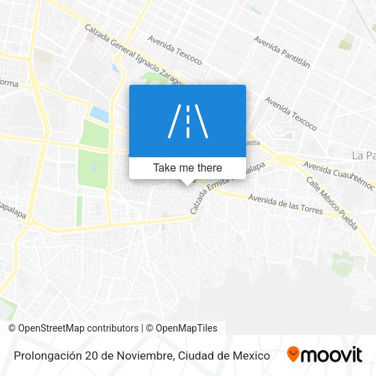 Mapa de Prolongación 20 de Noviembre