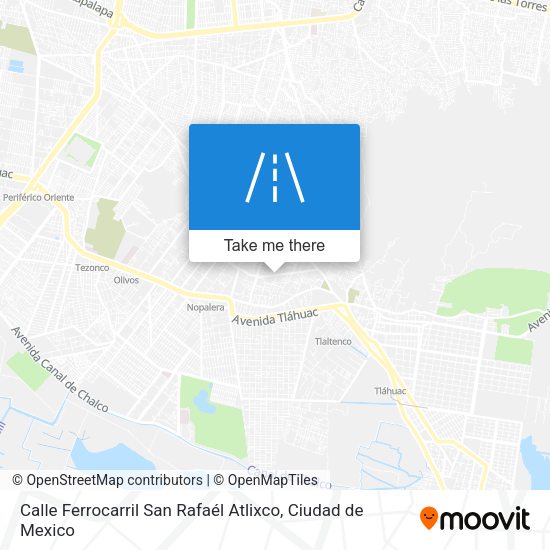 Mapa de Calle Ferrocarril San Rafaél Atlixco