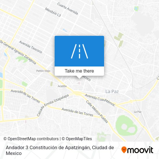 Andador 3 Constitución de Apatzingán map