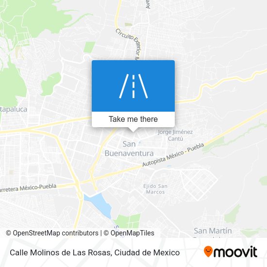 Mapa de Calle Molinos de Las Rosas