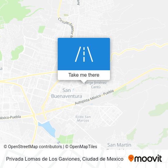 Privada Lomas de Los Gaviones map