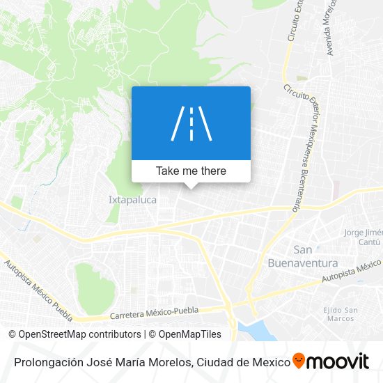 Mapa de Prolongación José María Morelos