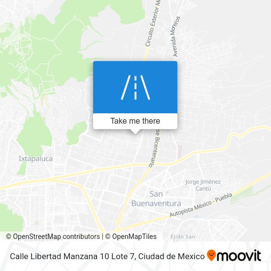 Calle Libertad Manzana 10 Lote 7 map
