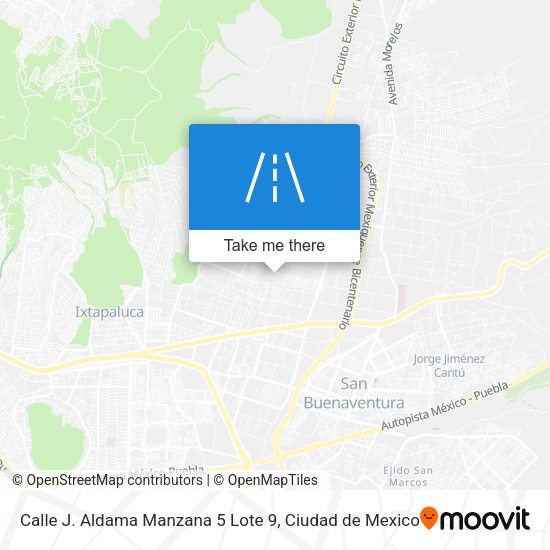 Calle J. Aldama Manzana 5 Lote 9 map