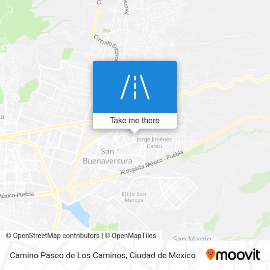 Camino Paseo de Los Caminos map