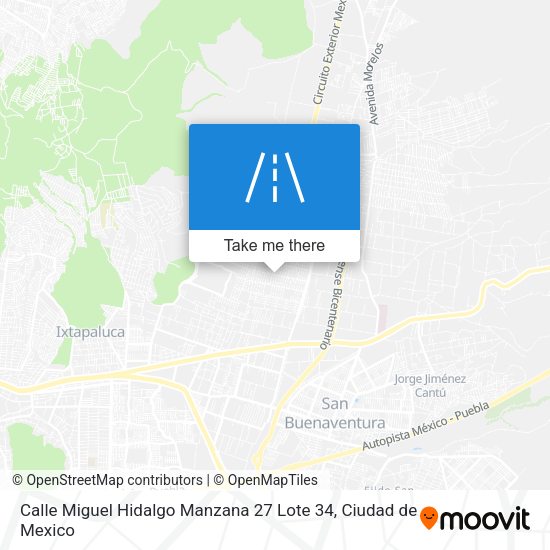 Calle Miguel Hidalgo Manzana 27 Lote 34 map