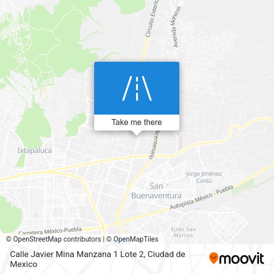 Calle Javier Mina Manzana 1 Lote 2 map