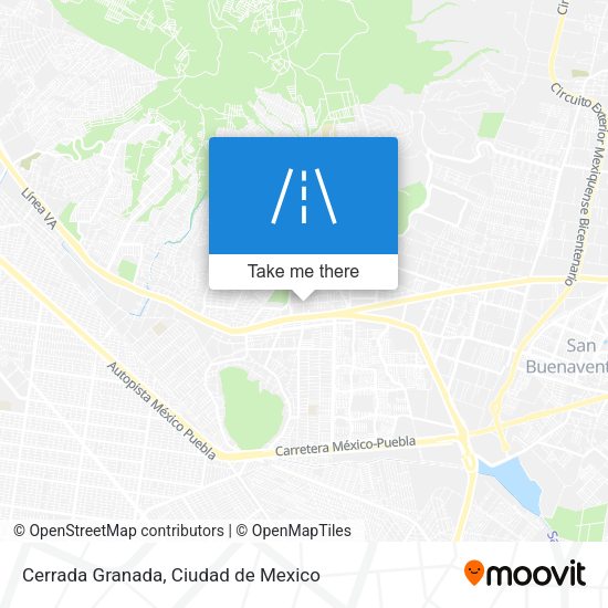 Cerrada Granada map