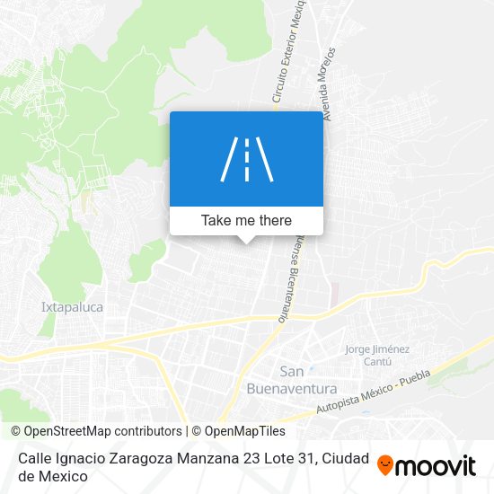Mapa de Calle Ignacio Zaragoza Manzana 23 Lote 31