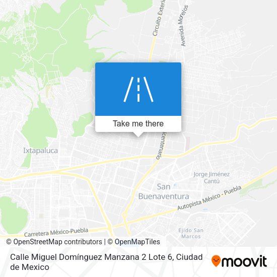 Calle Miguel Domínguez Manzana 2 Lote 6 map