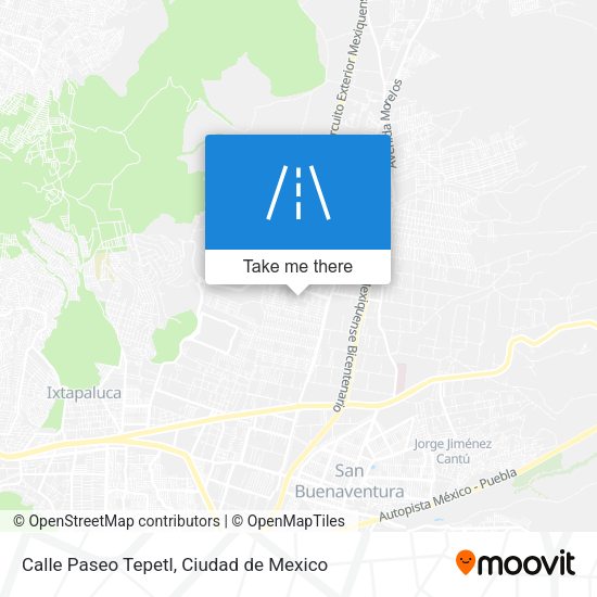 Calle Paseo Tepetl map