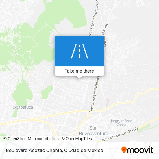 Boulevard Acozac Oriente map