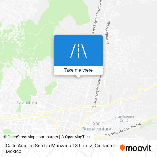 Calle Aquiles Serdán Manzana 18 Lote 2 map