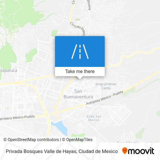 Mapa de Privada Bosques Valle de Hayas