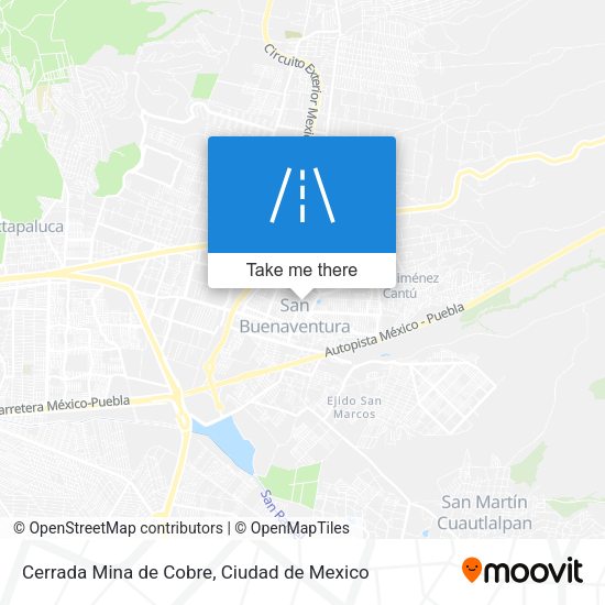 Mapa de Cerrada Mina de Cobre