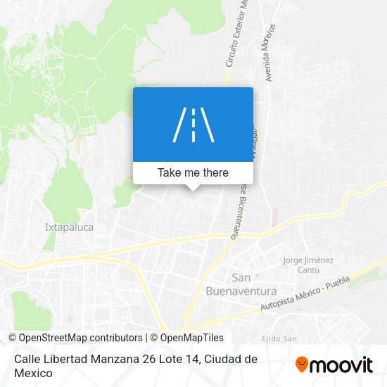 Calle Libertad Manzana 26 Lote 14 map