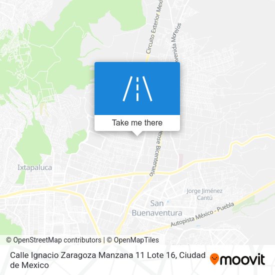 Calle Ignacio Zaragoza Manzana 11 Lote 16 map