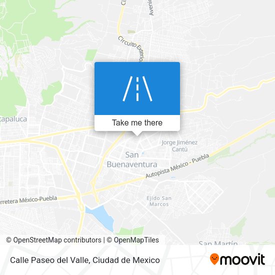Calle Paseo del Valle map