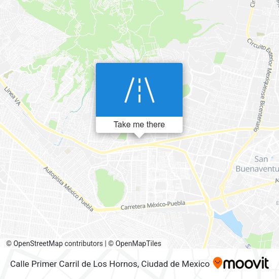 Calle Primer Carril de Los Hornos map