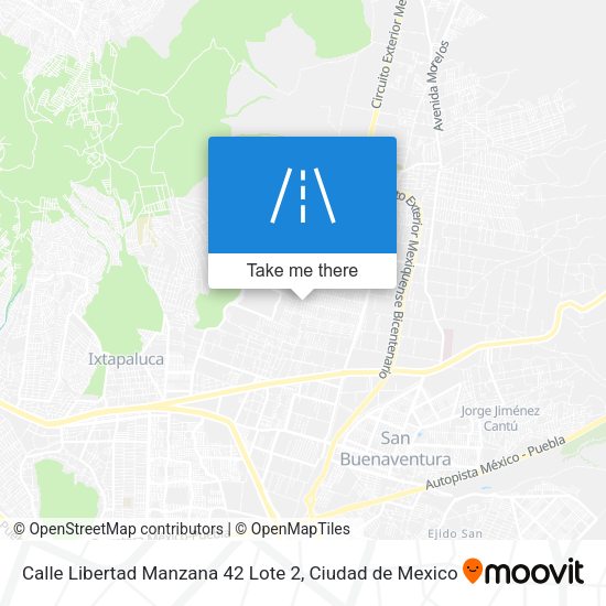 Mapa de Calle Libertad Manzana 42 Lote 2