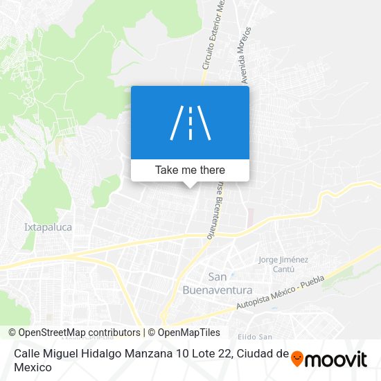 Calle Miguel Hidalgo Manzana 10 Lote 22 map