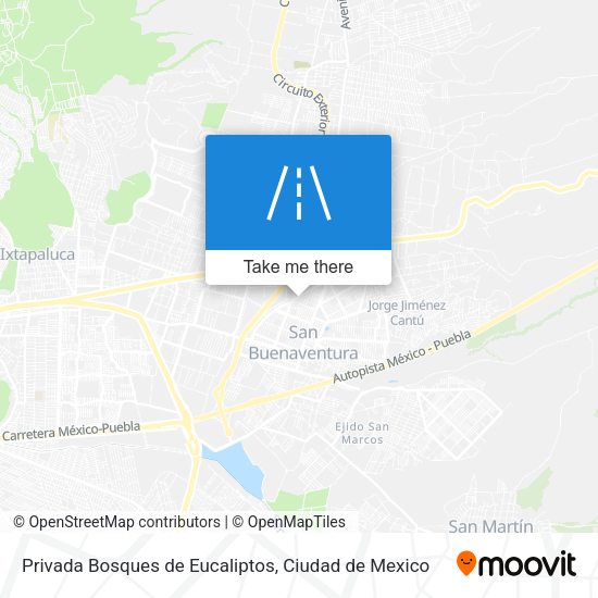 Mapa de Privada Bosques de Eucaliptos