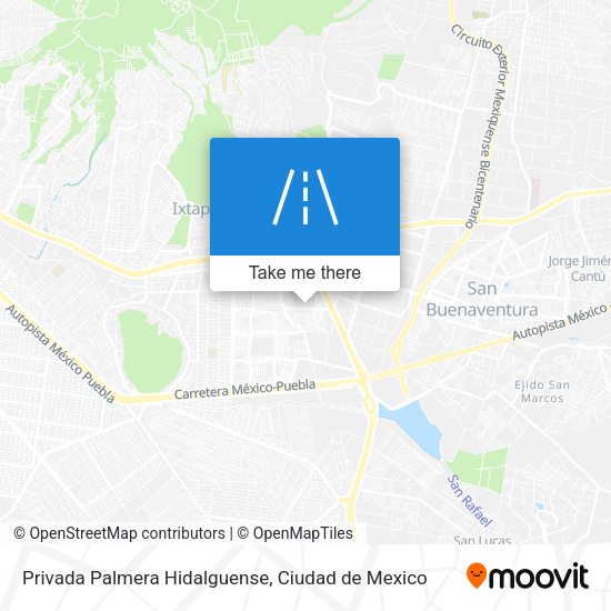 Privada Palmera Hidalguense map