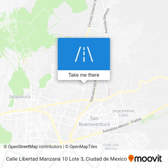 Calle Libertad Manzana 10 Lote 3 map